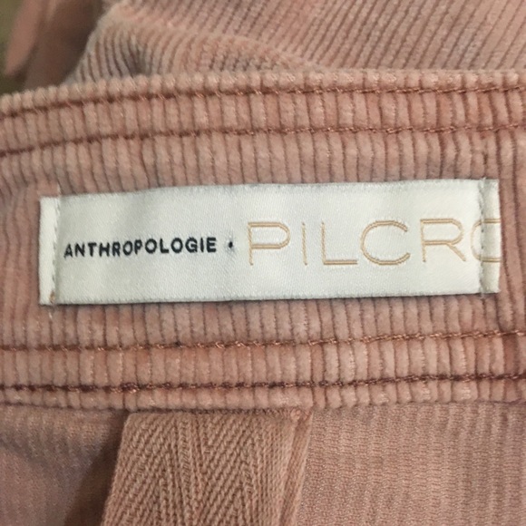 Anthropologie Pilcro Trouser Bootcut Corduroy Pants High Rise Pink - Picture 9 of 16